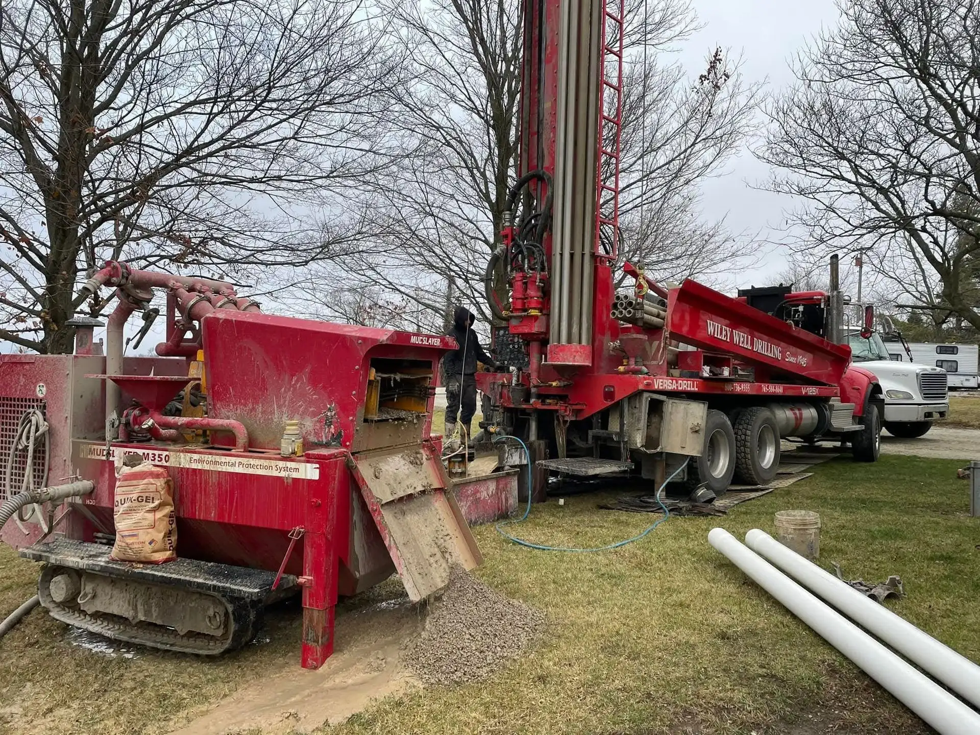 Wiley Well Drilling rig at work on a drilling job site